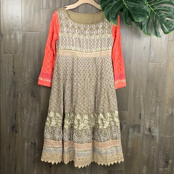 vintage Dresses & Skirts - FINAL MARKDOWN Handmade Delicate Indian Silk Dress